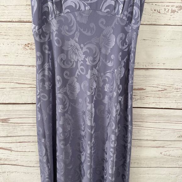 Vintage Maurices Women's Brocade Cut Out Back Midi Maxi Dress Size 9/10 - Picture 6 of 14
